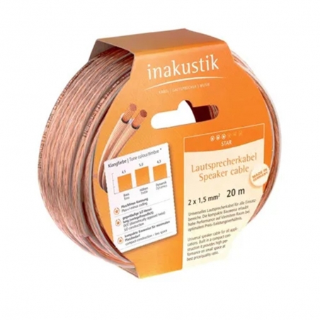 Cable de Parlantes Star 2X1,5 mm Inakustik Rollo 20 mt