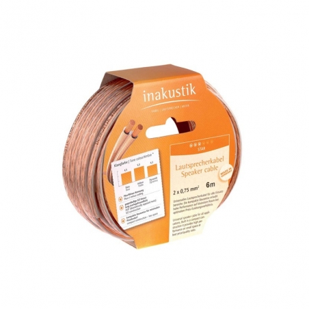 Cable de Parlantes Star 2X0,75 mm Inakustik Rollo 6 mt