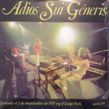 SUI GENERIS - ADIOS SUI GENERIS VOL 1 - VINILO