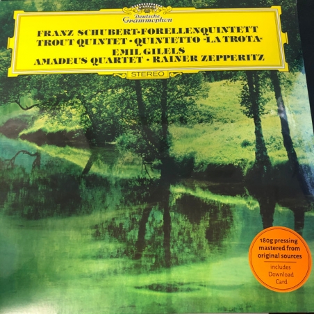 GILELS / AMADEUS QUARTET - PIANO QUINTET IN A D.667: THE TROUT / STRING QUART - VINILO