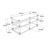 Rack AV NORSTONE de 3 bandejas STABBLAVBK